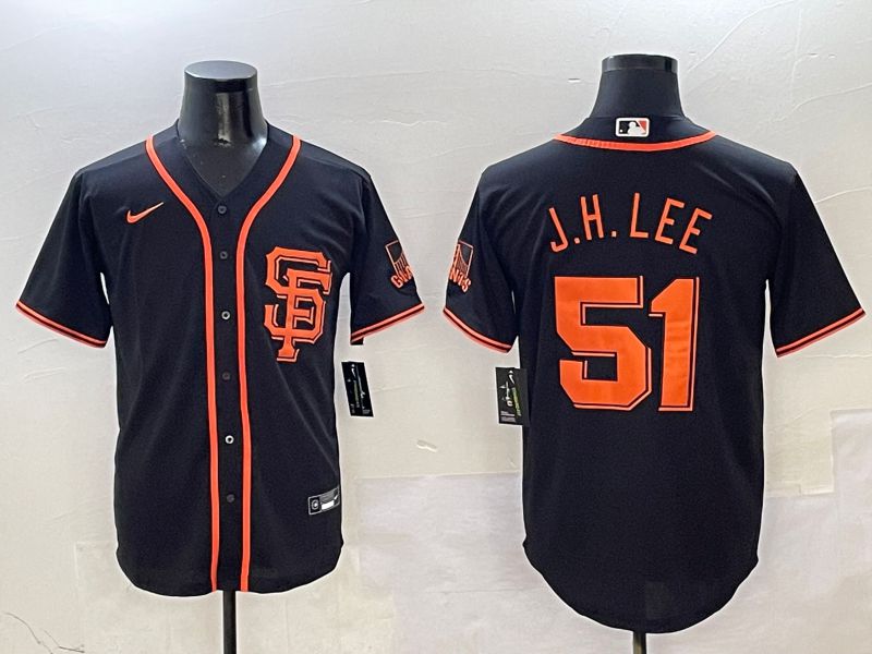 Men San Francisco Giants #51 J.H.Lee Black Game Nike 2025 MLB Jersey style 5->san francisco giants->MLB Jersey